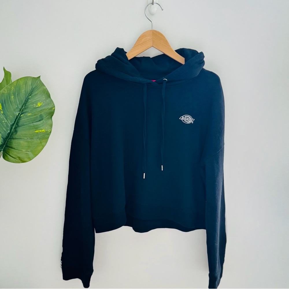 Dickies Navy Blue Cropped Hoodie